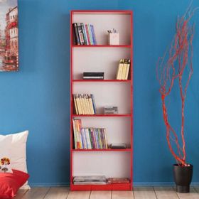 Adore Max KTP-150-KS-1 Kırmızı 5 Raflı Kitaplık
