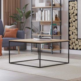 Adore Mobilya 90x42x90 cm Açık Ceviz Tori Kare Orta Sehpa