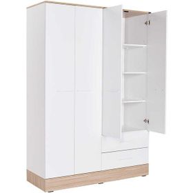 Adore Mobilya Base 4 Kapılı 2 Çekmeceli Beyaz Meşe Gardırop