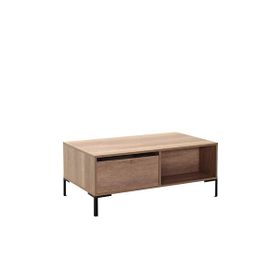Adore Mobilya Cube 103x42x60 cm Açık Ceviz Dikdörtgen Orta Sehpa