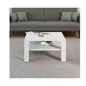 Adore Mobilya Diamond Beyaz New Line Kare Orta Sehpa