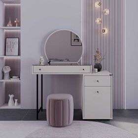 Adore Mobilya Dior 108x130x47 cm Vizon Aynalı Makyaj Masası