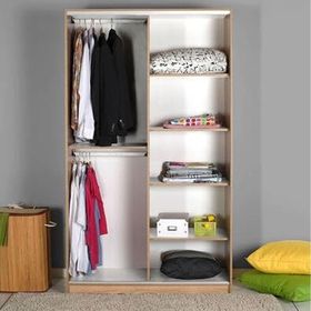 Adore Mobilya Elit Plus 120x207x52 cm Sonoma Aynalı Sürgülü Gardırop