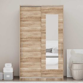 Adore Mobilya Elit Plus Aynalı Sürgülü Açık Ceviz Gardırop