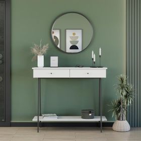 Adore Mobilya Elite 100x89x41 cm Vizon Siyah 2 Çekmeceli Dresuar