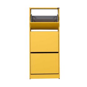 Adore Mobilya Flat Duo 3 Katlı Geniş Sarı Ayakkabılık Dolabı
