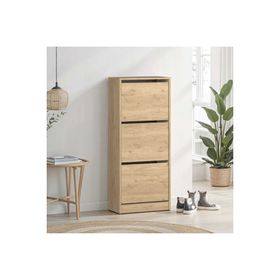 Adore Mobilya Flat Duo Florida Meşe 51x119x26 cm 3 Katlı Ayakkabılık