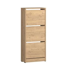 Adore Mobilya Flat Duo Florida Meşe 51x119x26 cm 3 Katlı Ayakkabılık
