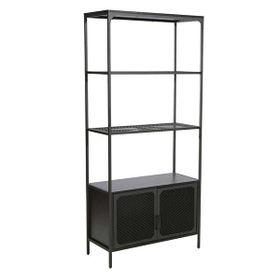 Adore Mobilya Gaming Cage Siyah 80x177x36 cm Metal Kitaplık