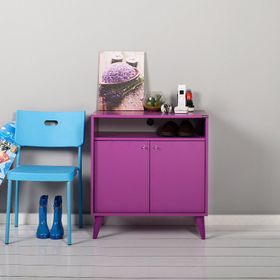 Adore Mobilya London 73x79x42 cm Mor Çok Amaçlı Dolap