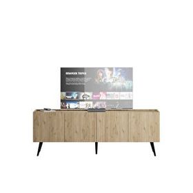 Adore Mobilya Luna 180x63x42 cm Florida Meşe 4 Kapaklı TV Ünitesi