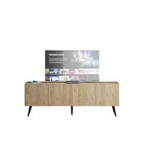 Adore Mobilya Luna 180x63x42 cm Florida Meşe 4 Kapaklı TV Ünitesi