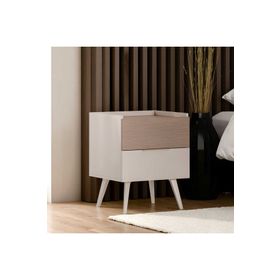 Adore Mobilya Milano Vizon Zebra 50x62x44 cm 2 Çekmeceli Komidin