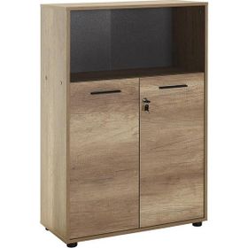 Adore Mobilya Newyork 3 Katlı 2 Kapaklı Kitaplık
