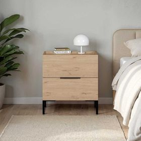 Adore Mobilya Oryana Florida Meşe 55x59x44 cm 2 Çekmeceli Komidin