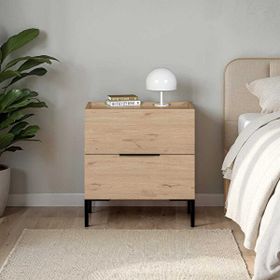 Adore Mobilya Oryana Florida Meşe 55x59x44 cm 2 Çekmeceli Komidin