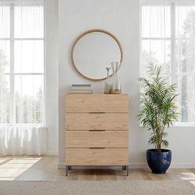 Adore Mobilya Oryana Florida Meşe 80x104x44 cm 4 Çekmeceli Şifonyer