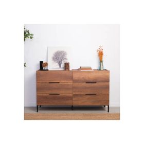 Adore Mobilya Oryana Koyu Ceviz 140x81x44 cm 6 Çekmeceli Şifonyer