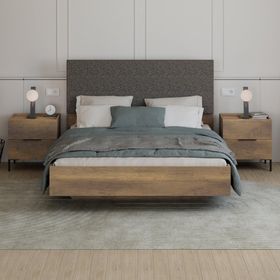 Adore Mobilya Oryana Koyu Ceviz 171x120x206 cm Çift Kişilik Karyola