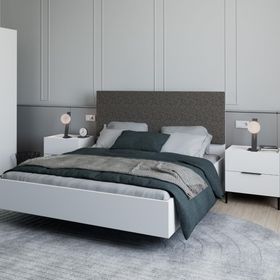Adore Mobilya Oryana Mat Lake Beyaz 171x120x206 cm Çift Kişilik Karyola