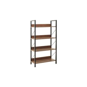Adore Mobilya Profile Koyu Ceviz 73x136x35 cm 4 Raflı Kitaplık