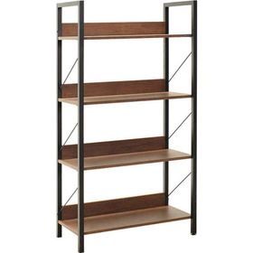Adore Mobilya Profile Koyu Ceviz 73x136x35 cm 4 Raflı Kitaplık