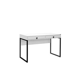 Adore Mobilya Profile Mat Lake Beyaz 120x79x60 cm Çekmeceli Çalışma Masası