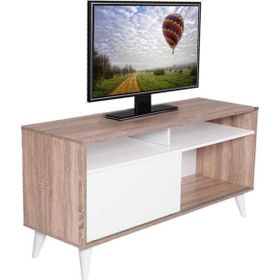 Adore Mobilya Retro Slide Latte Soft Beyaz TV Sehpası