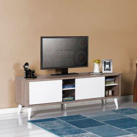 Adore Mobilya Retro Slide Latte Soft Beyaz TV Sehpası