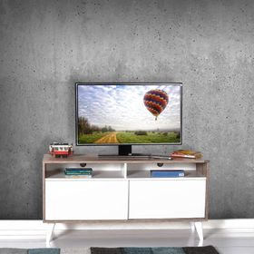 Adore Mobilya Retro Slide Latte Soft Beyaz TV Sehpası