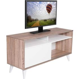 Adore Mobilya Retro Slide Latte Soft Beyaz TV Sehpası
