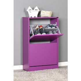 Adore Mobilya SHC-320-MR-1 Mor Flat Duo İki Katlı Ayakkabılık