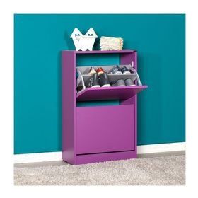 Adore Mobilya SHC-320-MR-1 Mor Flat Duo İki Katlı Ayakkabılık