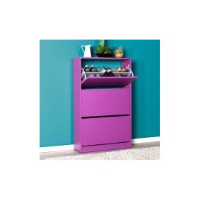 Adore Mobilya SHC-530-MR-1 Mor Flat Duo 3 Katlı Geniş Ayakkabılık