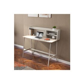 Adore Mobilya Tower Ceviz Krem 115.5x55x106 cm Raflı Çalışma Masası