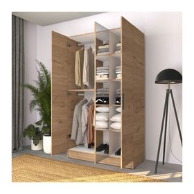 Adore Mobilya Trendline 3 Kapaklı Aynalı Florida Meşe Gardırop