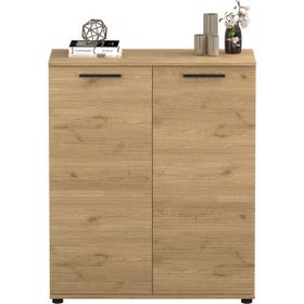 Adore Mobilya Trendline Florida Meşe 91x108x35 cm Çok Amaçlı 2 Kapaklı 5 Raflı Dolap