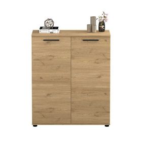 Adore Mobilya Trendline Florida Meşe 91x108x35 cm Çok Amaçlı 2 Kapaklı 5 Raflı Dolap