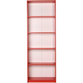 Adore Modern MBK-05-KS-1 Kırmızı 5 Raflı Kitaplık