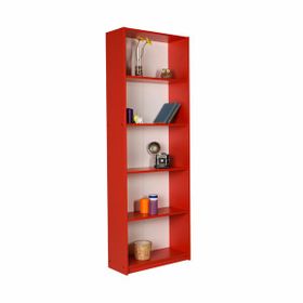 Adore Modern MBK-05-KS-1 Kırmızı 5 Raflı Kitaplık