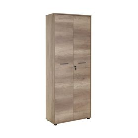 Adore Newyork Açık Ceviz Tori 72x187x34 cm GxYxD 5 Raflı Tam Kapaklı Kilitli Kitaplık