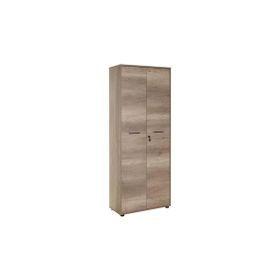 Adore Newyork Açık Ceviz Tori 72x187x34 cm GxYxD 5 Raflı Tam Kapaklı Kilitli Kitaplık