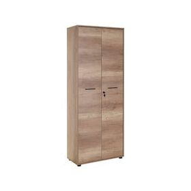 Adore Newyork Açık Ceviz Tori 72x187x34 cm GxYxD 5 Raflı Tam Kapaklı Kilitli Kitaplık