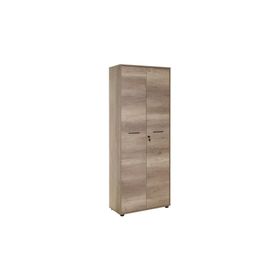 Adore Newyork Açık Ceviz Tori 72x187x34 cm GxYxD 5 Raflı Tam Kapaklı Kilitli Kitaplık
