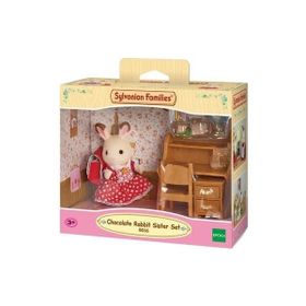 Adore Oyuncak ESE5679 Sylvanian Families Kar Tavşan Kız ve Çalışma Masası
