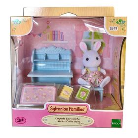 Adore Oyuncak ESE5679 Sylvanian Families Kar Tavşan Kız ve Çalışma Masası