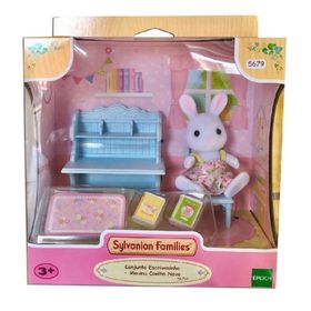 Adore Oyuncak ESE5679 Sylvanian Families Kar Tavşan Kız ve Çalışma Masası