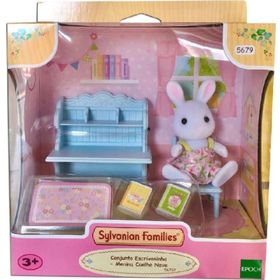 Adore Oyuncak ESE5679 Sylvanian Families Kar Tavşan Kız ve Çalışma Masası