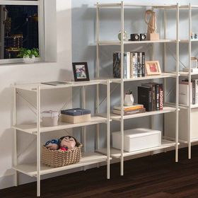 Adore Retro 5 Raflı Vizon Metal Kitaplık