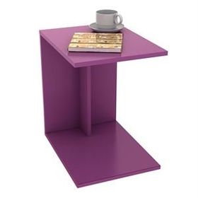 Adore SHP-09-MR-1 Çok Amaçlı Tekerlekli Mor C Sehpa